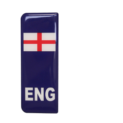 England St George Flag Number Plate Gel Domed Decal 