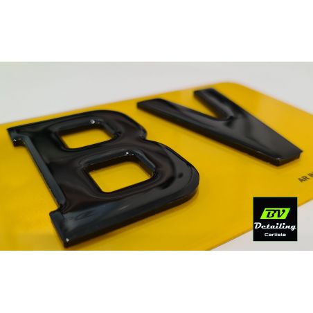 4D 3mm With Gel Resin Number Plates