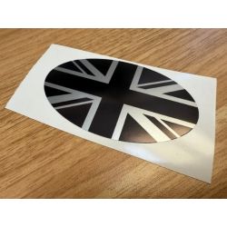 Union Jack black and silver car sticker - BV Detailing Carlisle