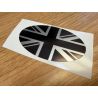 Union Jack black and silver car sticker