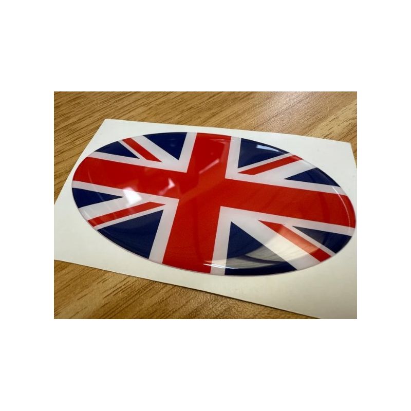 Union Jack 3D resin domed car badge