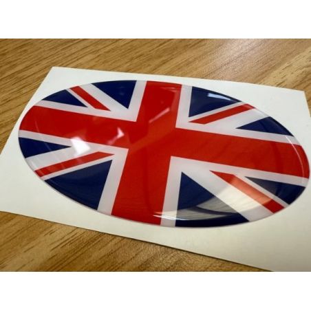 Union Jack 3D resin domed car badge